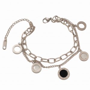 Róma ezüst szinű karkötő